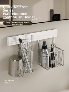 WEIFUREN | No-drilling Wall-mounted Anti-mold Drying toothbrush holder