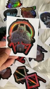 Stiker Hologram Anime Berserk ukuran 8 cm