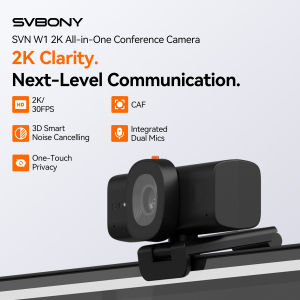SVBONY SVN W1 2K/30fps Webcam for PC Full HD Webcam for Laptop Low-Light Adaptation 3D Digital Noise Reduction Dual AI-Noise Canceling Mics for Zoom Sessions and Video Calls