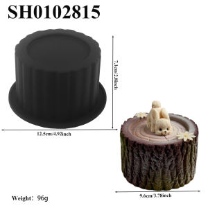 4 Inch or 7 Inch or 6 Cell Cylindrical Tree Stump Silicone Cake Mold Christmas French Mousse Cake Mould Kitchen Dessert Tools