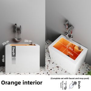 WEILANJINGDIAN | Colorful Square Mop Basin for Home Outdoor