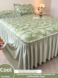 BEIPIN | Cool Ice Dot Mattress Skirt Style Summer Cooling Bedding Set 3pcs