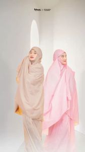 Pohara X Mukena Distro Mukena Travel Mini Bahan Premium Parasut Korea Mukena Travel Mini Parasut Premium Polos Pinka