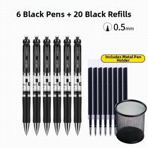deli | Press-type Quick-dry High-capacity Roller Ball Pen 0.5mm