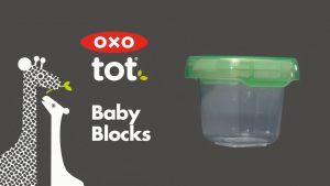 OXO กล่องเก็บอาหารเด็ก ขนาด 2 ออนซ์ สีชมพู l OXO Tot Food Storage Containers Pink 2 oz