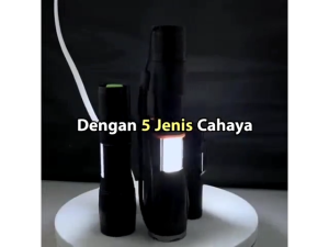 TOP Senter LED Super Terang Original 8000 Lumens XM-L T6 E17 COB Swat Police Camping Hiking-REX-MART