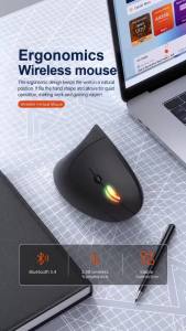 NexusClick 2.4G Wireless Vertical MouseErgonomic Adjustable 1600DPI Office Mice 6Buttons AA Battery for Laptop Computer Desktop