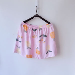 Womens Cotton Pajama Pants Summer Shorts Cotton Loose Thin Type Plus Size Plus Size Ladies Rayon Half Length Home Pants outside