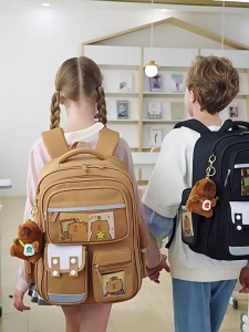 UISNMALL  #B574 Cartoon schoolbag childrens backpack large capacity schoolbag 3-6 grade