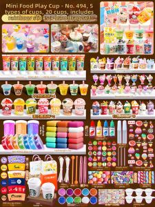 Girls Mini DIY Milk Tea Cup Toy Craft Set