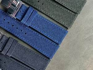 Quick Release Nylon Leather Strap 20mm22mm Butterfly Buckle Business Universal for Omega for Seiko Watch Band Women Men Bracelet