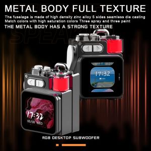 Powerful Bluetooth Speaker Bass Wireless Outdoor Speakers LED Display Screen with RGB Desktop Subwoofer