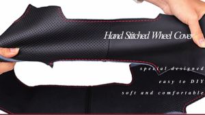 Black Artificial Leather Car Steering Wheel Cover for Honda Fit 2009-2013 City Jazz 2012 2011 2010