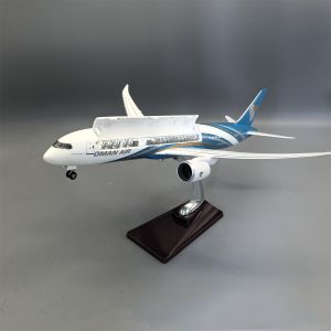 43cm Oman Air B787-9 Plane Model Resin Passenger Scale Aircraft Opening Cabin Door Model Plane Aviation Enthusiasts Gifts