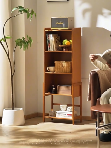 4/5 Layer Wooden Bookcase Storage Rack Book Shelves Organizer Bamboo Disply Floor Bookshelf Cabinet