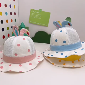 Mũ Vành Tai Thỏ – Mũ Chống Nắng Thoáng Khí Họa Tiết Chấm Bi Dễ Thương Mới Nhất 2025