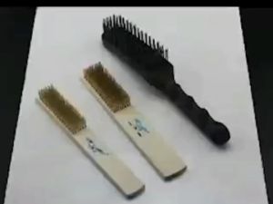12Pcs Copper Wire Scratch Brush Copper Plated Steel Brush Wood Handle