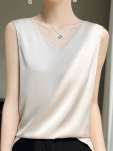 V.C.I | Two-way Wear V-neck Acetate Sleeveless T-shirt