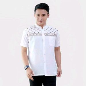 Baju koko pria dewasa motif bordir Jasuke lengan pendek terlaris