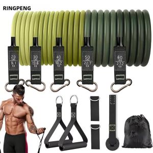 Bộ Dây Tập Thể Dục Cao Cấp Bằng Cao Su Đàn Hồi Dụng Cụ Tập Yoga Pilates Thanh Kéo Dây Tập Thể Dục Thiết Bị Tập Luyện Sức Mạnh Dùng Được Cho Cả Nam Và Nữ