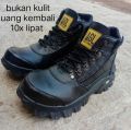 SEPATU SAPETY PRIA   BOOTH 100%  Kulit  Ujung Besi   ( morisay TINGGI sol karet ). 