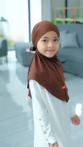 Shamira - Kerudung Anak Meyra Bergo Melayu French Khimar Instan Anak 3-8 tahun 2in1Jersey Premium