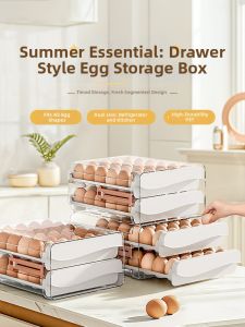 XIJIJIA | Refrigerator Drawer Egg Storage Organizer