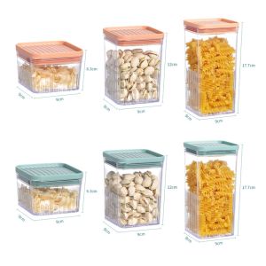 กล่องถนอมอาหาร กล่องเก็บอาหารแห้ง กล่องเก็บธัญพืช กล่องกันความชื้น อะคริลิค PET