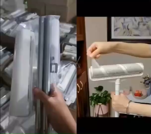 AT.Homemart ที่กลิ้งเก็บฝุ่นด้ามยาวพิเศษ | ลูกกลิ้งกาวเก็บขนสัตว์เลี้ยง | หน้ากว้าง 24 ซม. ทำความสะอาดรวดเร็ว รุ่น 8434