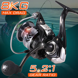 Sougayilang Spinning Fishing Reels Aluminum Spool Spinning Reel 8KG Super Strong Fishing Wheel for Fish Fishing Tackles