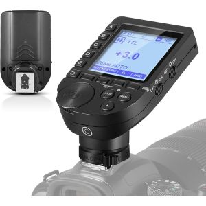 NEEWER QPRO-C Upgraded TTL Wireless Flash Trigger for Canon 1/8000s HSS Tilt Design Large LCD Screen for Q4 Q3 Z2 Z1 Z760 NW760 S101-300W PRO/400W PRO