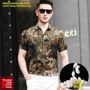 Menstiakon | Áo Sơ Mi Lửng Tay Lụa Dễ Dàng