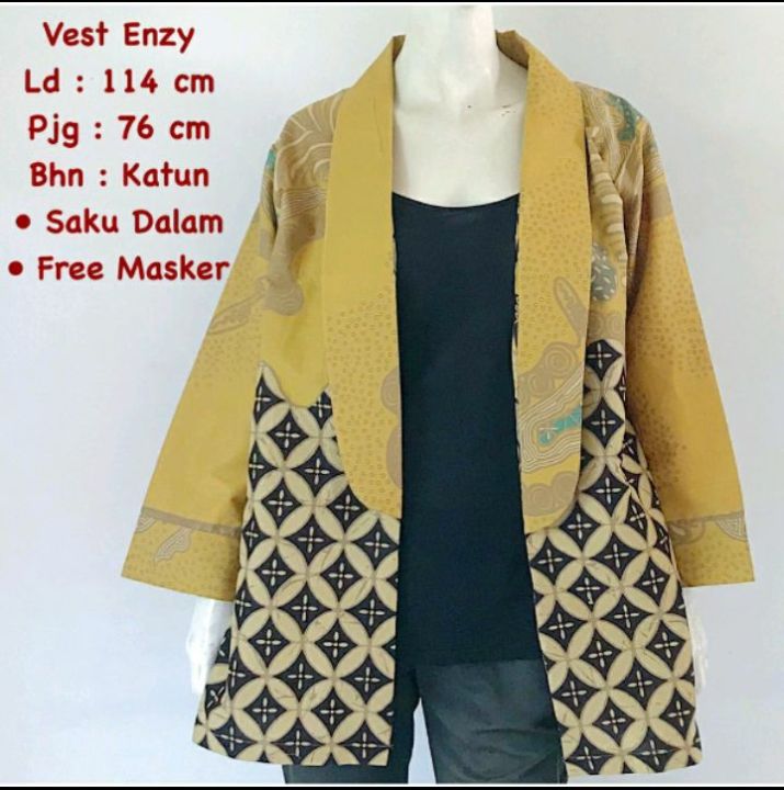 Vest%20Enzy%20#2%20Batik%20Solo%20Atasan%20Kerja%20Outer%20Wanita%20Bolero%20Batik%20Outer%20Batik%20Wanita%20-%20Image%203