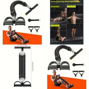 1 Chiếc Đa Chức Năng Dây Đàn Hồi Có Tay Cầm Co Giãn Kéo Dây Cho Eo Cánh Tay Chân Tập Luyện Tập Thể Dục Tại Nhà Tập Thể Dục