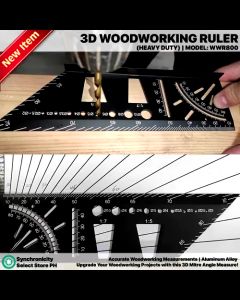 Versatile Woodworking 3D Positioning Ruler WWR800 Accurate 3D Wood Angle Measurement Project DIY