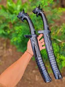 golok kopak rawing bohler k110 original fulltanduk super ukir naga