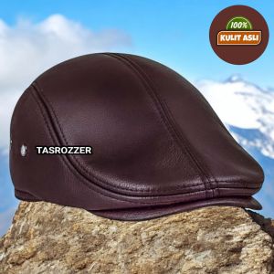 Topi pet kulit asal Garut pria | topi kodok kulit
