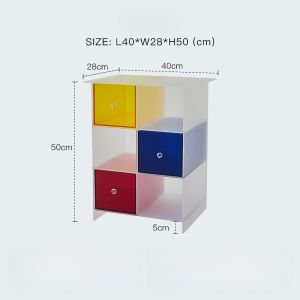 NORCHAIR Acrylic Nightstand สต็อกสินค้าสีสันสดใส ที่วางของในห้องนอน ที่วางของแบบเรียบง่าย ที่วางของในห้องนอน สไตล์ Scandvinian ไม่ต้องประกอบ