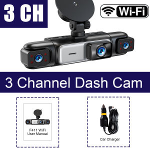 4CH WiFi Dash Cam for Car 360 DVR Camera APP Control 24H Parking Mode Video Recorder IR Night Vision