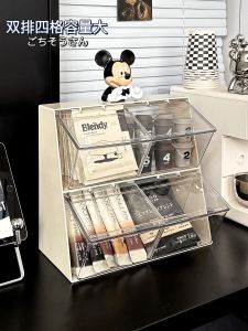Acrylic Storage Box Tea Bag Coffee Capsule Desktop For Home Living Room Storage Rack Snack Large Capacity Organizing Box