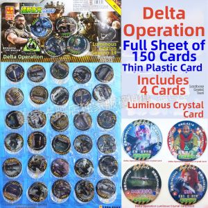 Plastic Round Glow-in-the-Dark Crystal Collectible Cards Deck