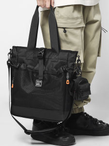 Waterproof Mens Shoulder Bag Large Capacity Crossbody Bag for High School Students University Students Backpack Handbag