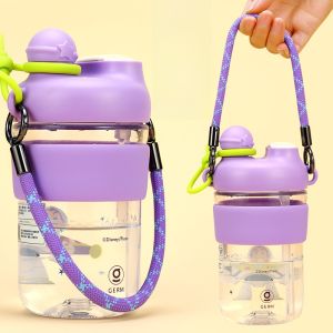 Portable Metal Water Bottle Hand Carry Cord Slant Crossbody Insulated Cup Handle Short Single Ring Buckle Cup Holder Strap