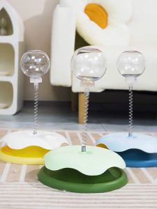 [2 in 1] Cat Turntable Cat Toy Cat Tower Toy Spinning Balls Toy Cat Food Toys Can Store Cat Food