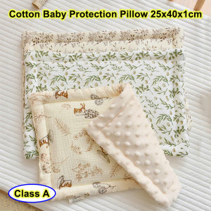 3D Doudou หมอนผ้ากำมะหยี่สำหรับเด็กทารกหมอนผ้าฝ้ายแบนหมอนเบาะนอนต่อต้านการถ่มน้ำลาย