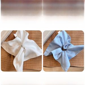 Ji Jingyi White Satin Oversize Scarf Hair Ties Women High-End Korean Style Summer Lazy Head Ropes Fashionable Hair Accessories