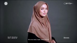 Nibras Charisma Sage Green Broken White Beige Taupe Light Grey Mauve Lavender Hijab Segi Empat Jumbo
