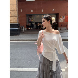 Chic Off-Shoulder Womens T-Shirt
