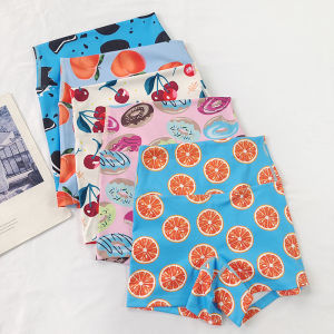 Fruit Print Peach Shaped Fitness Shorts for Women Quick Dry High Elasticity Leggings Ideal for Yoga and Running