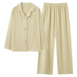 Bộ đồ ngủ nữ MiiOW vải cotton dài tay họa tiết hoa